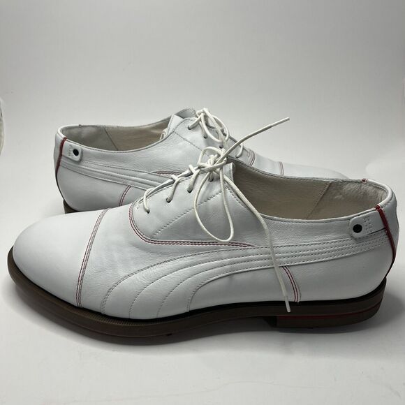 Puma Ferrari SF LUX Limited Size 10 White & Red Golf shoes Italian Leather NEW main image 5